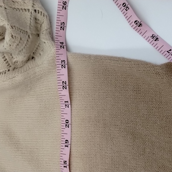 Jardin by Macris Brown cream ombre sweater with vented long sleeves l-xl - Picture 10 of 12